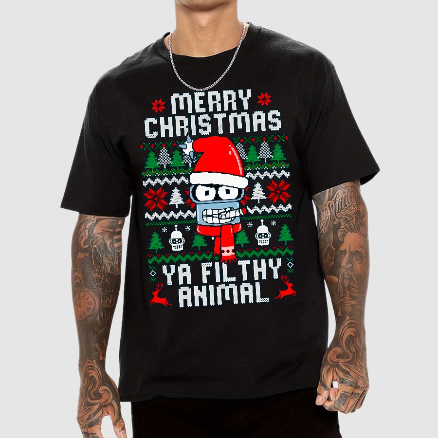 Merry Christmas Ya Filthy Animal Geek T-Shirt