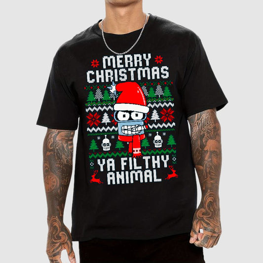 Merry Christmas Ya Filthy Animal Geek T-Shirt