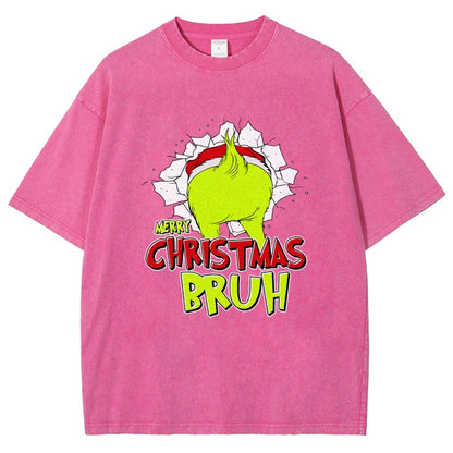 Merry Christmas Bruh Vintage Distressed T-shirt