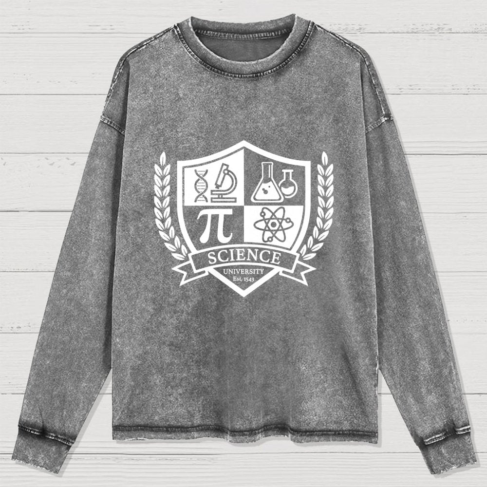 Science University Washed Long Sleeve Tee