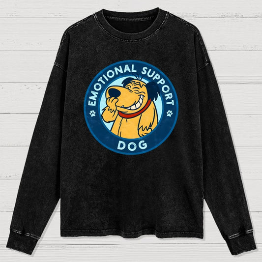 Dog Support Or Not? Washed Long Sleeve Tee