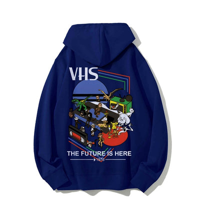 The Future Is Here Printed Back Unisex Cotton Hoodie