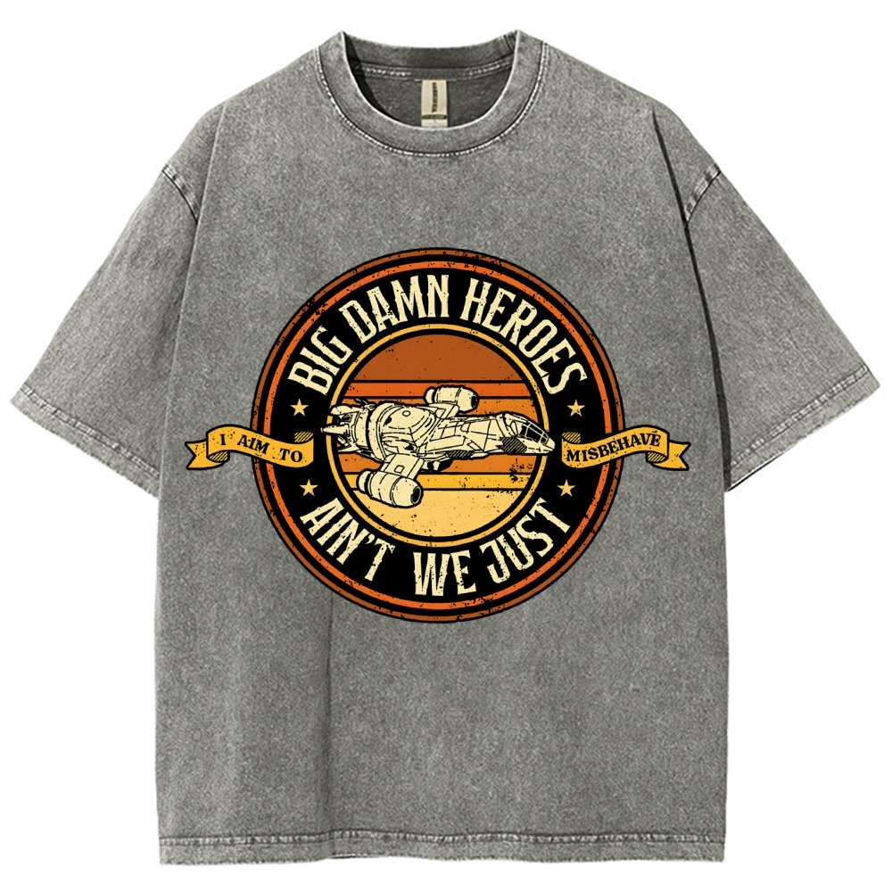 Big Damn Retro Heroes Vintage Distressed T-shirt