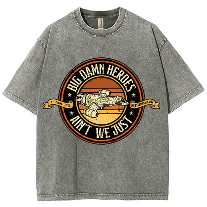 Big Damn Retro Heroes Vintage Distressed T-shirt