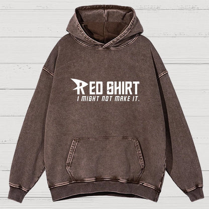 Red Shirt Vintage Distressed Hoodie