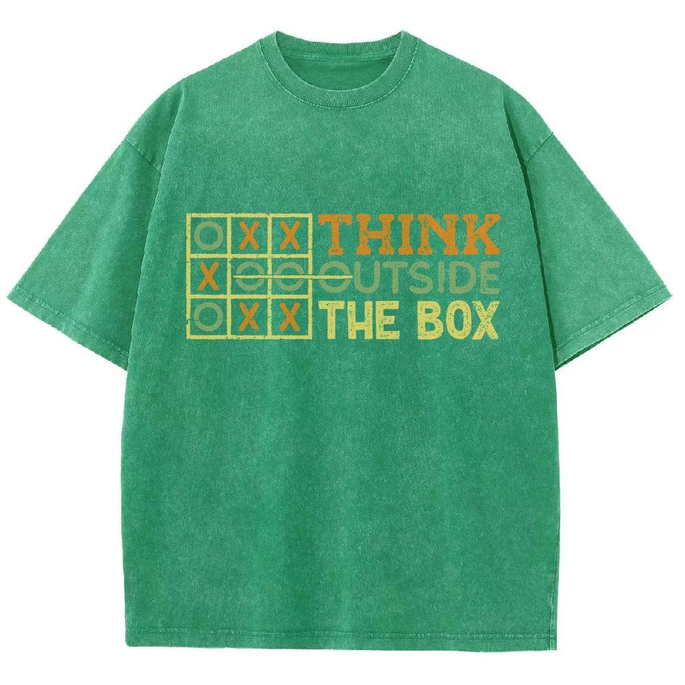 Thinking Outside The Box Vintage Distressed T-shirt