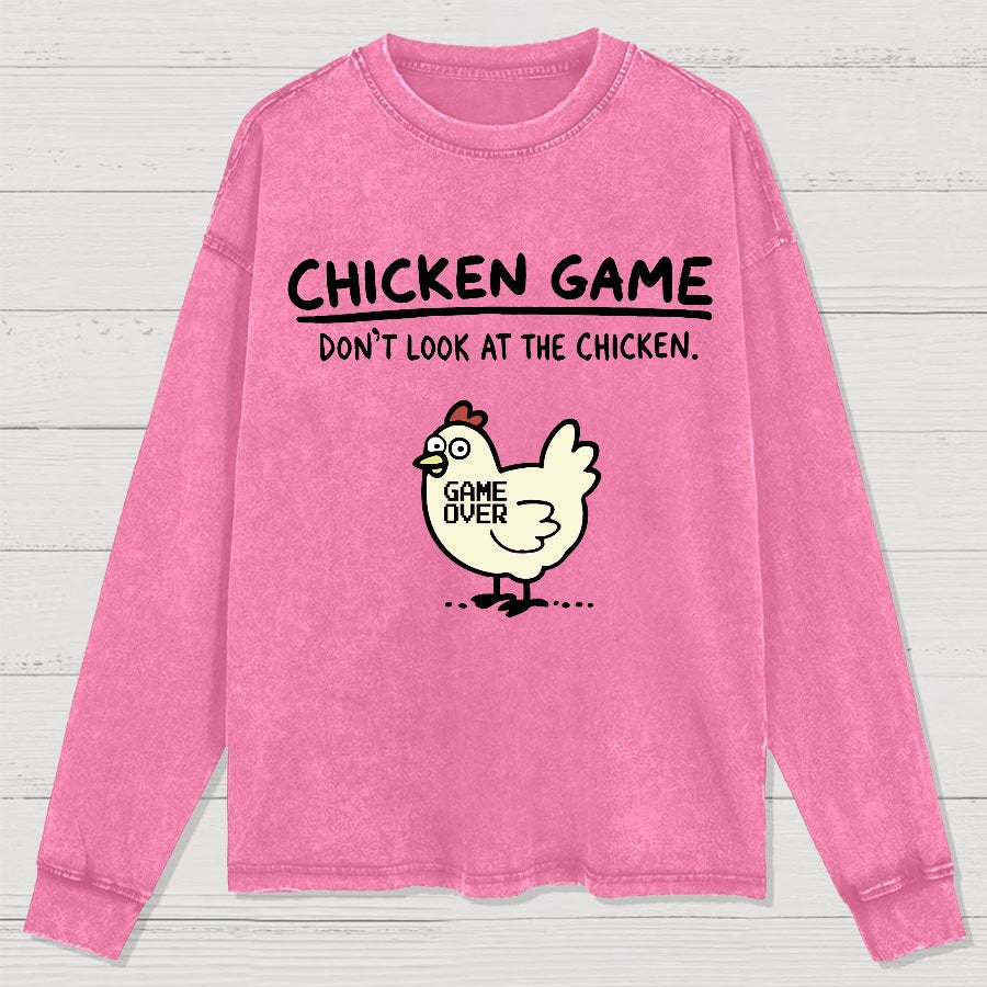 Chicken Game Washed Long Sleeve Tee