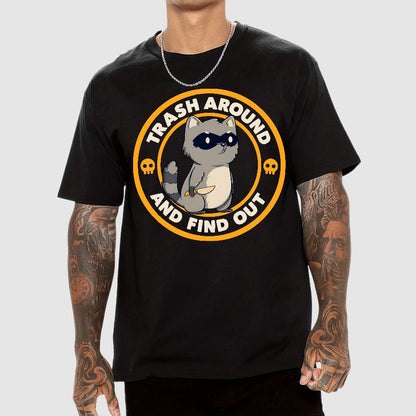 Trash Around Raccoon Geek T-Shirt