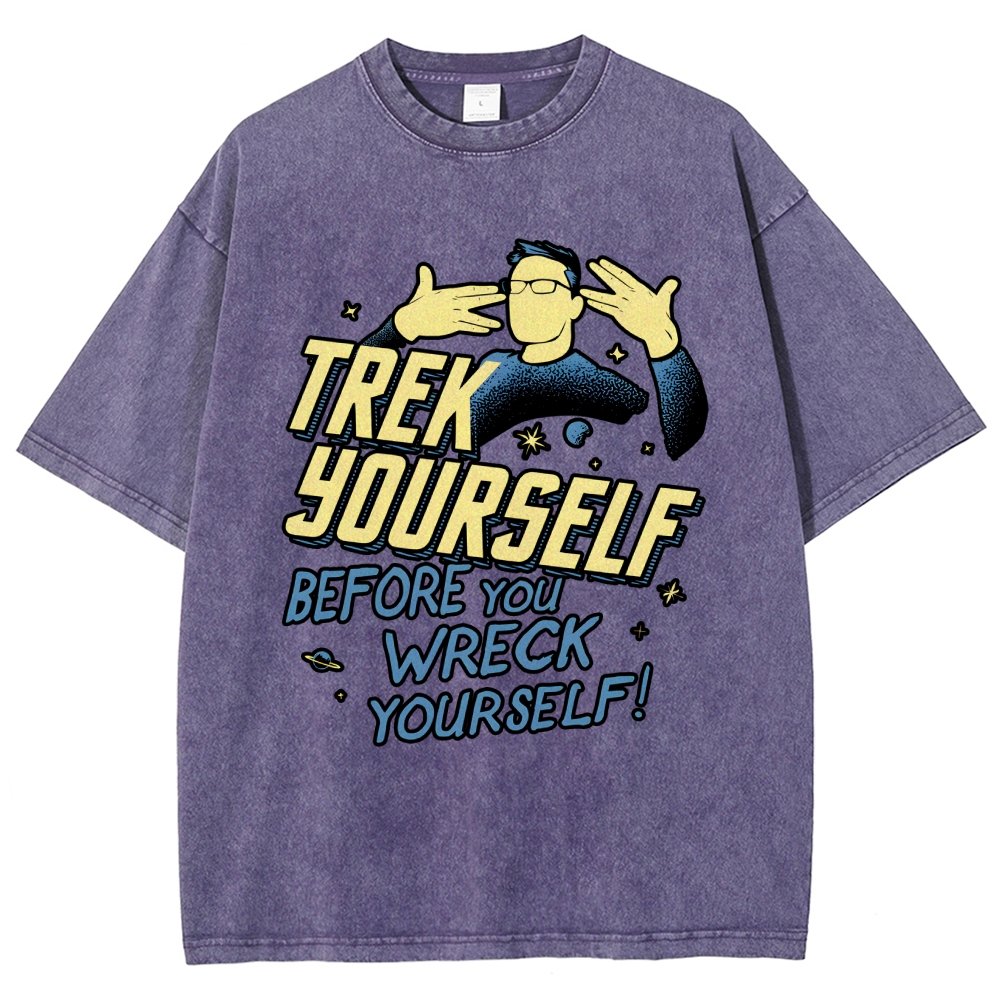 Track Yourself Before You Wreck Yourself  Vintage Distressed T-shirt