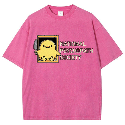 National Psychopath Sociaty Vintage Distressed T-shirt