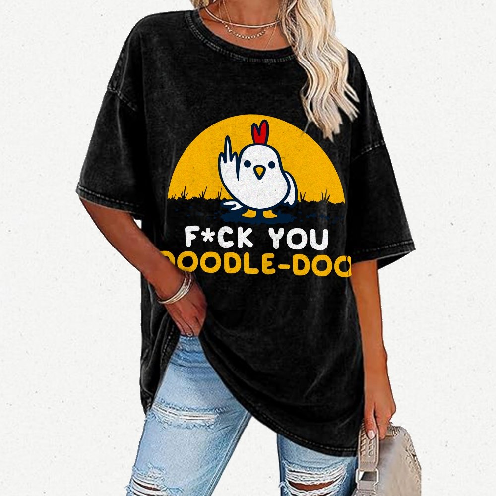 FU Doodle Doo Vintage Distressed T-shirt