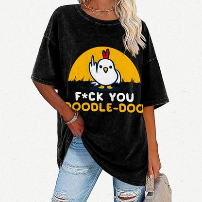 FU Doodle Doo Vintage Distressed T-shirt