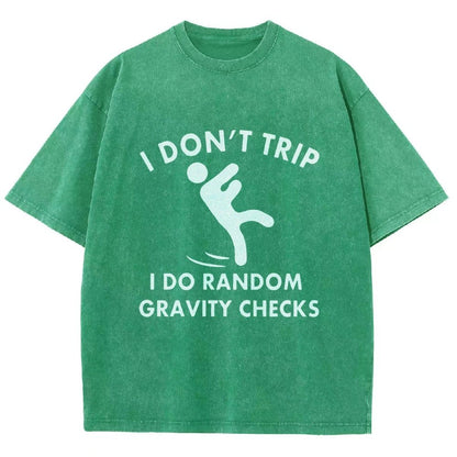 Random Gravity Checks Funny Vintage Distressed T-shirt