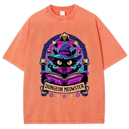 Feline Dungeon Keeper Meowster Vintage Distressed T-shirt