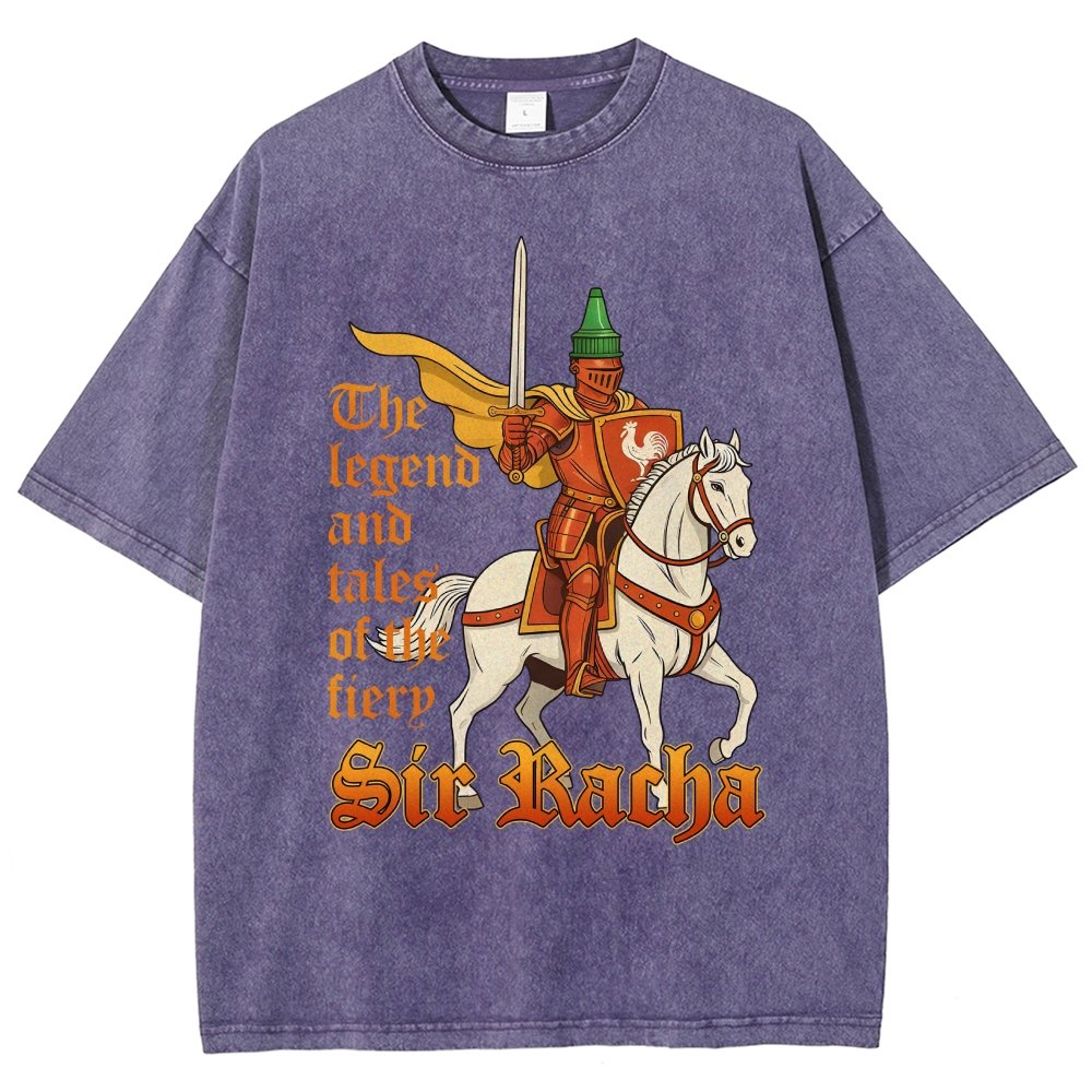 Sir Racha Art Print Vintage Distressed T-shirt