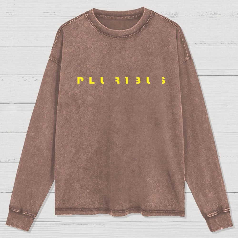 Pluribus Mysterious Creature Minimal Washed Long Sleeve Tee