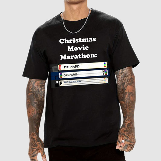 Christmas Movie Marathon (green variant) Geek T-Shirt