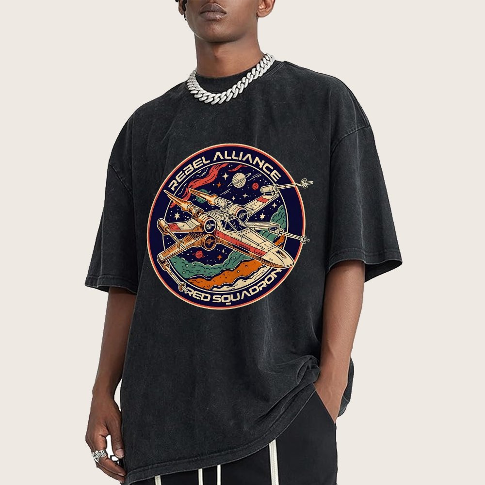 Squadron Patch Vintage Distressed T-shirt