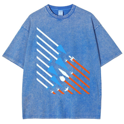Starship Stripes Vintage Distressed T-shirt