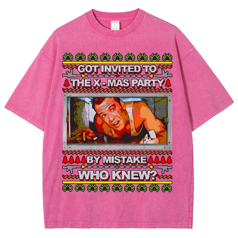 Got invited to the X-mas Party Vintage Distressed T-shirt