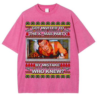 Got invited to the X-mas Party Vintage Distressed T-shirt