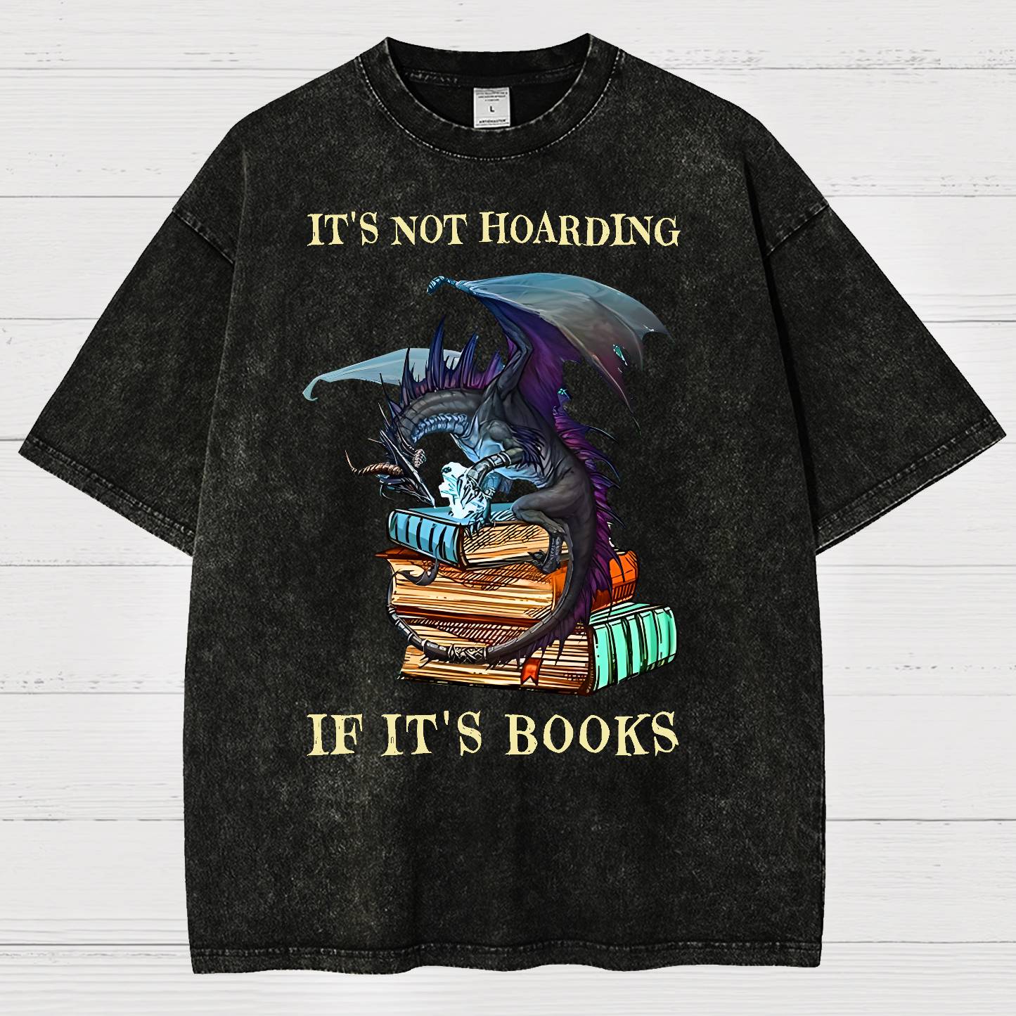 It's Not Hoarding If It's Books Vintage Distressed T-shirt