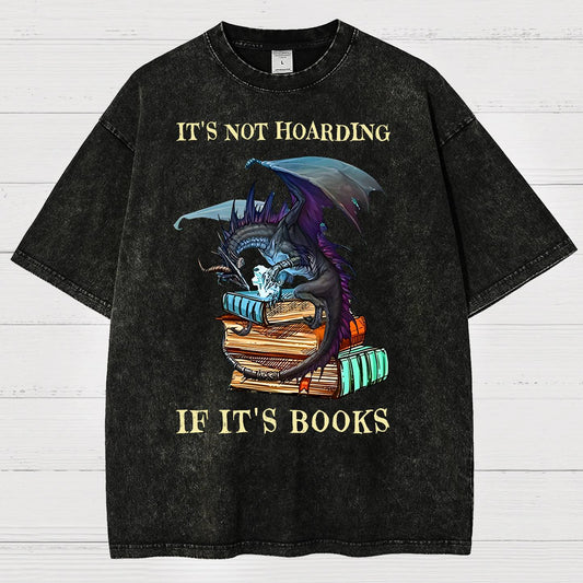 It's Not Hoarding If It's Books Vintage Distressed T-shirt
