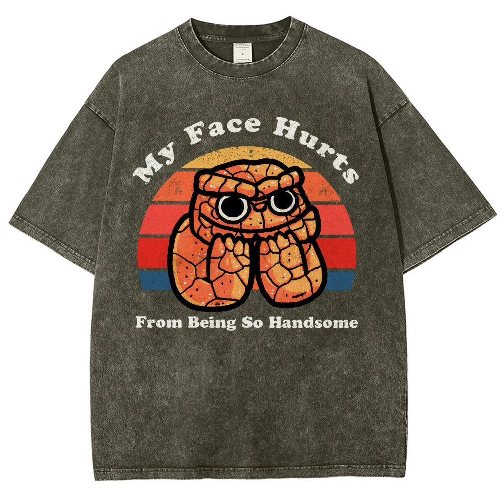 My Face Hurts Vintage Distressed T-shirt