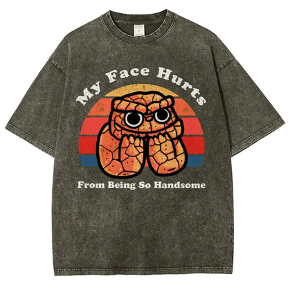 My Face Hurts Vintage Distressed T-shirt