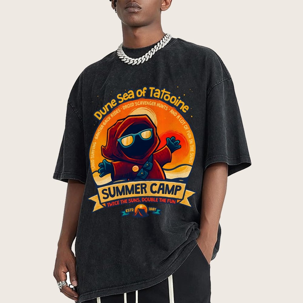 Sandy Sea Summer Camp Vintage Distressed T-shirt