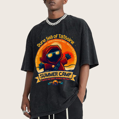 Sandy Sea Summer Camp Vintage Distressed T-shirt