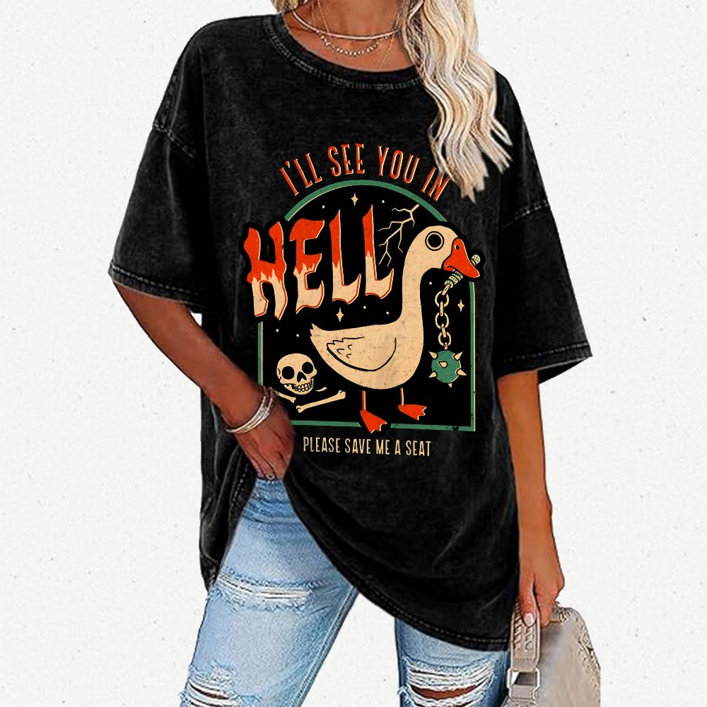 Goose Warning Vintage Distressed T-shirt