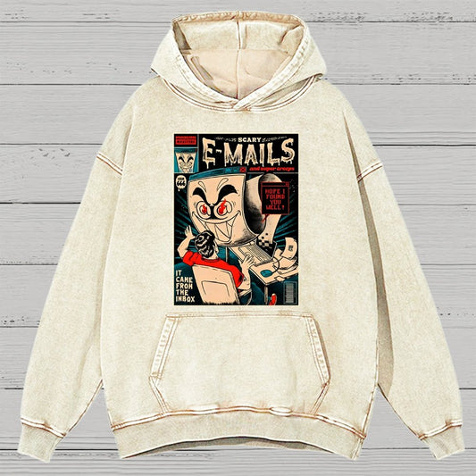 Scary E-Mails Vintage Distressed Hoodie