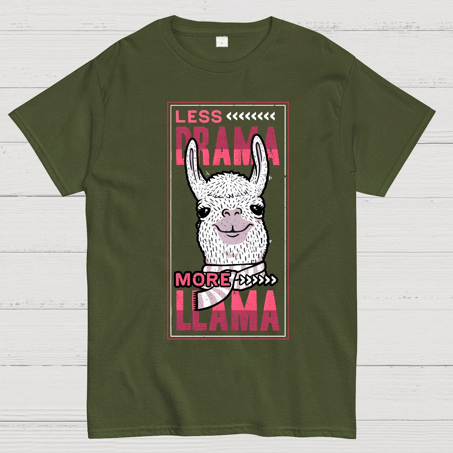Less Drama More Llama Geek T-Shirt