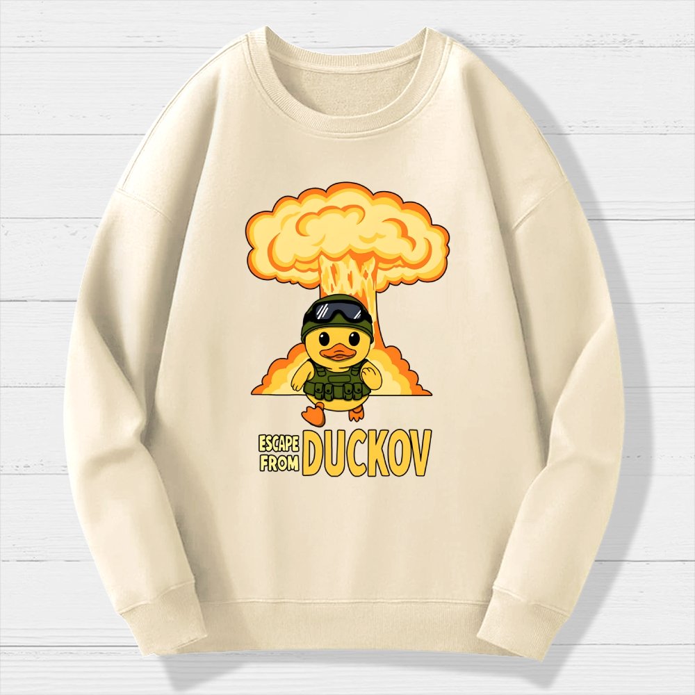 Escape From Quackville Geek Cotton Sweatshirt