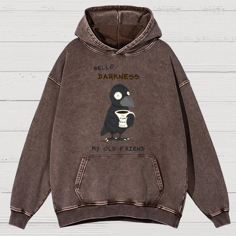 Hello Darkness Vintage Distressed Hoodie