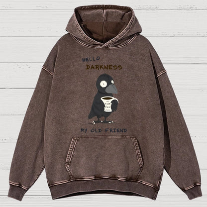 Hello Darkness Vintage Distressed Hoodie