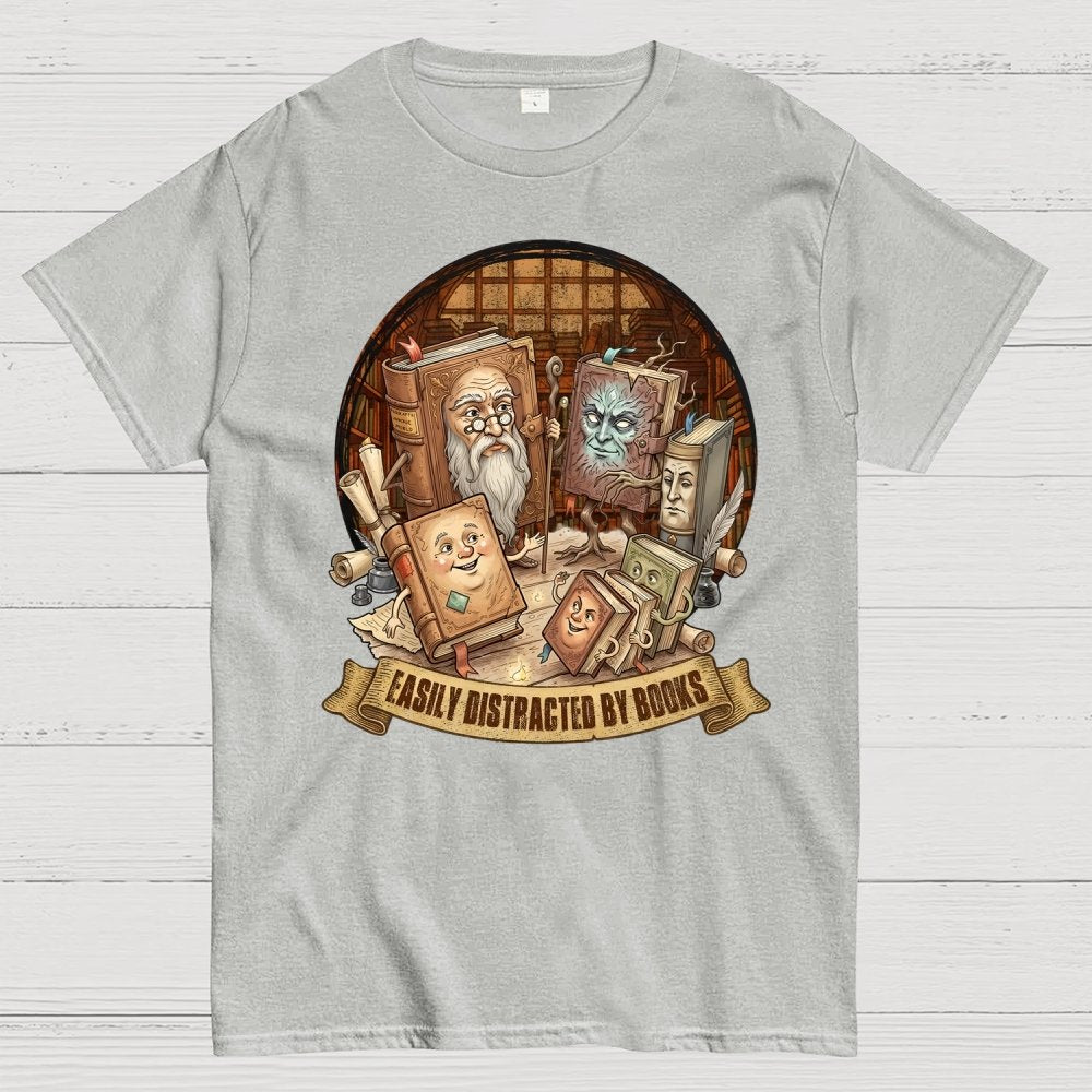 Easily Distracted By Books Geek T-Shirt
