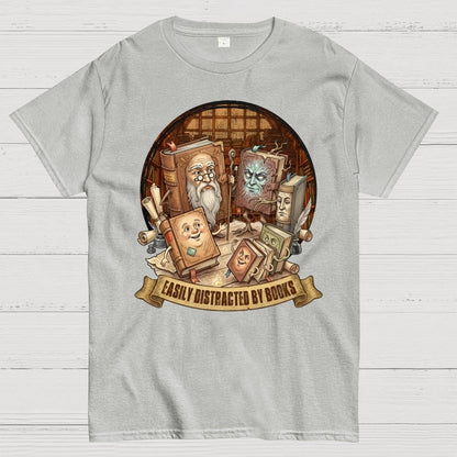 Easily Distracted By Books Geek T-Shirt