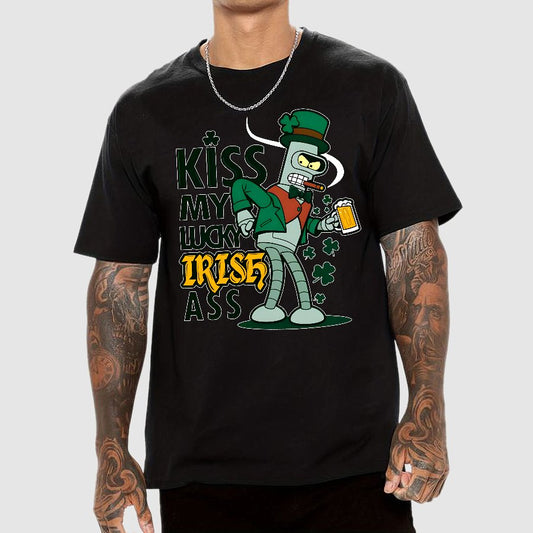 Kiss my Lucky Irish-St. Patrick's Day Geek T-Shirt