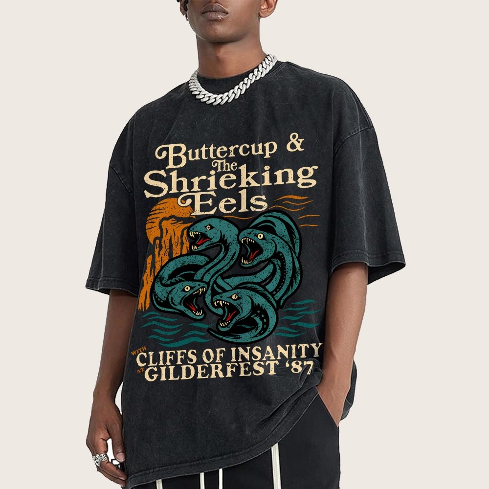 Buttercup & the Shrieking Eels at Harmonyfest Vintage Distressed T-shirt