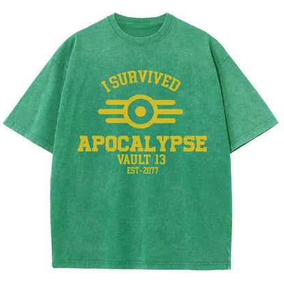 I Survived Apocalypse Vintage Distressed T-shirt