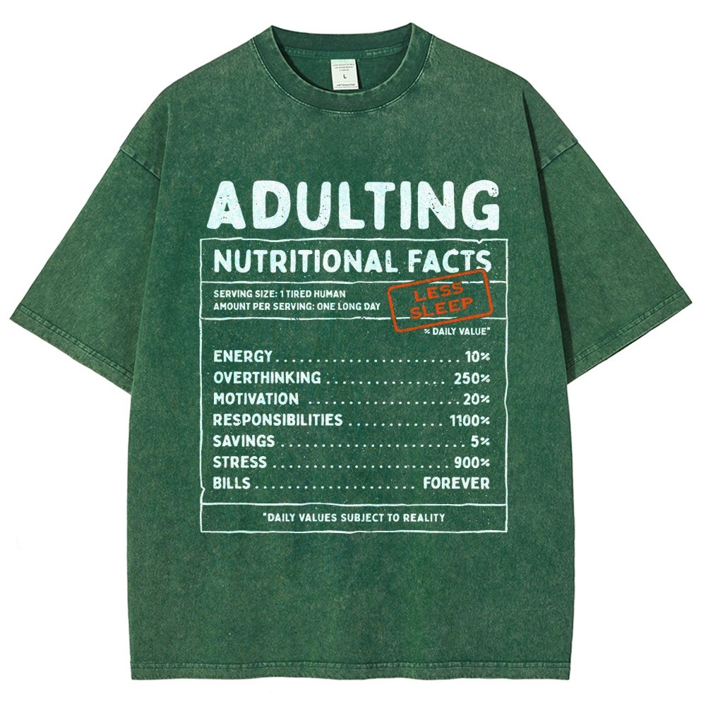 Adulting Facts Vintage Distressed T-shirt
