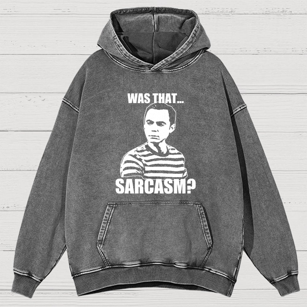 Was That Sarcasm Vintage Distressed Hoodie