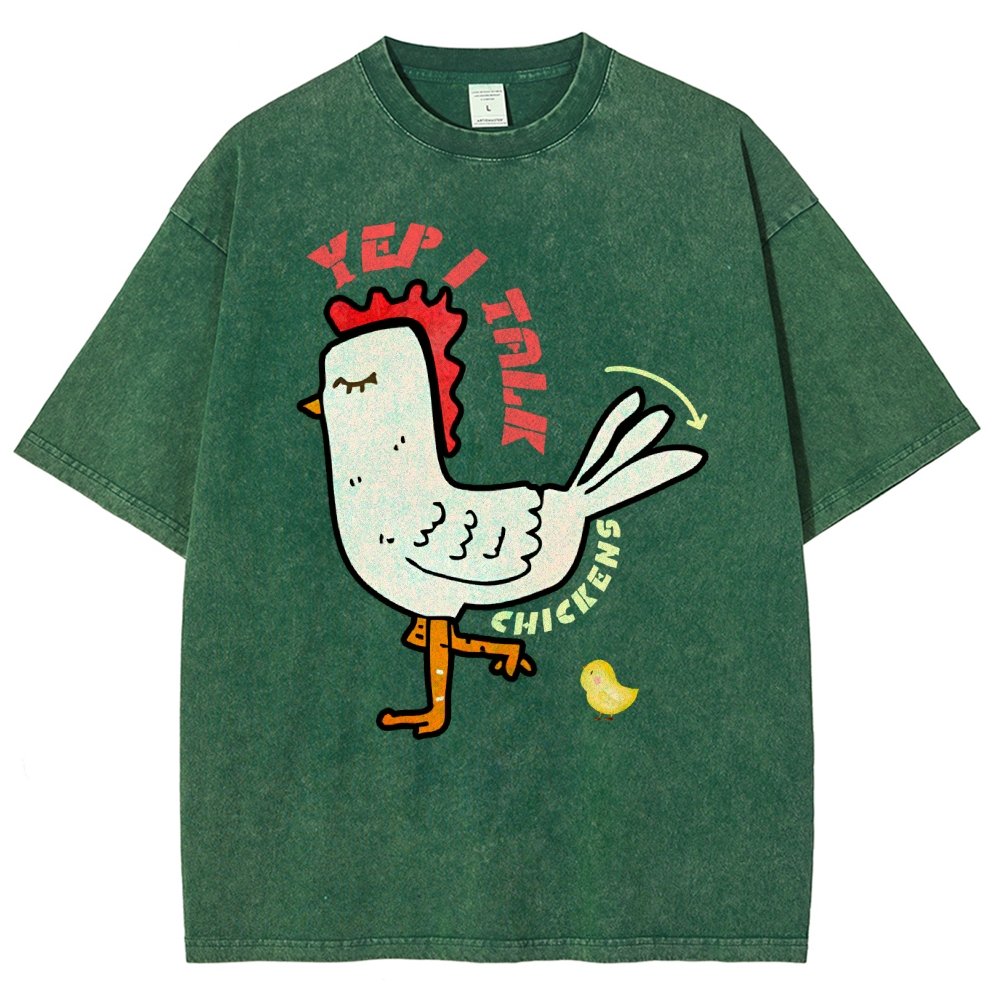 Best Yep I Talk To Chickens Vintage Distressed T-shirt