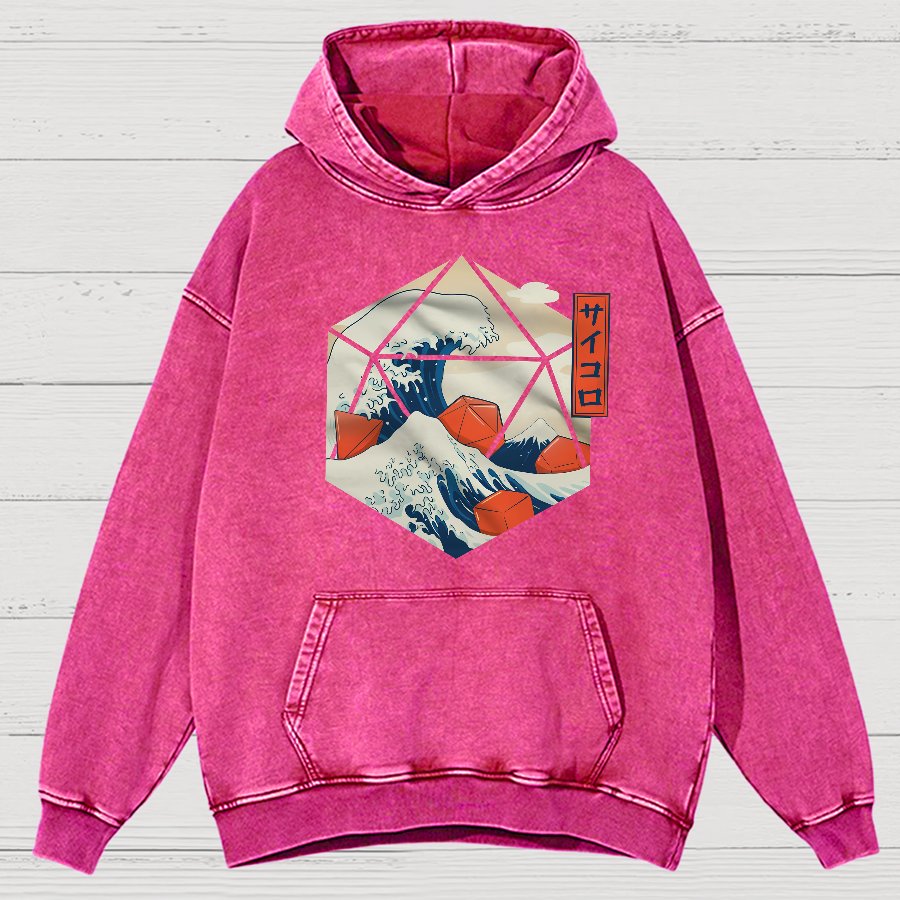 Fibonacci Wave Science Dice Vintage Distressed Hoodie