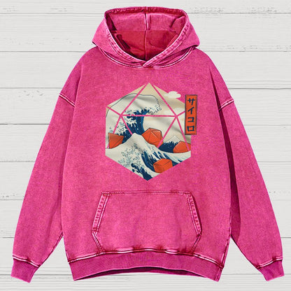 Fibonacci Wave Science Dice Vintage Distressed Hoodie