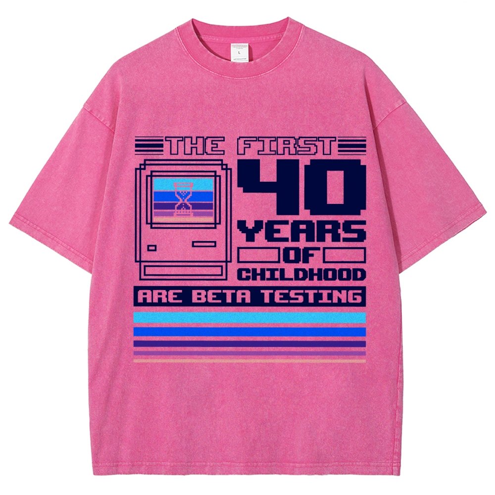 The First 40 Years Of Childhood Vintage Distressed T-shirt