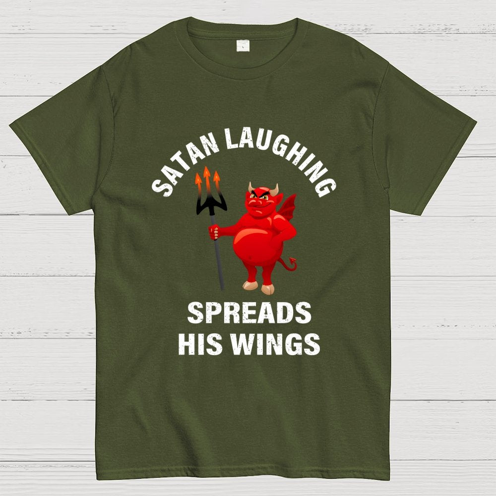 Satan Laughing Spreads His Wings Unisex Geek T-Shirt