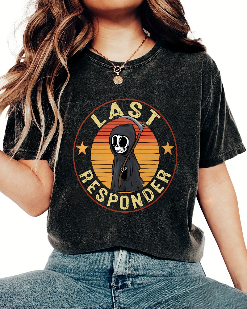 Last Responder Vintage Distressed T-shirt